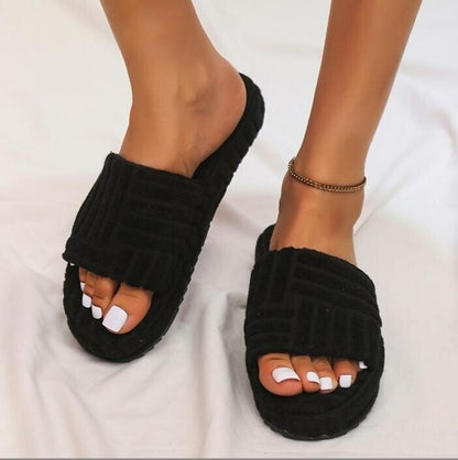 Embossed Cotton Slippers