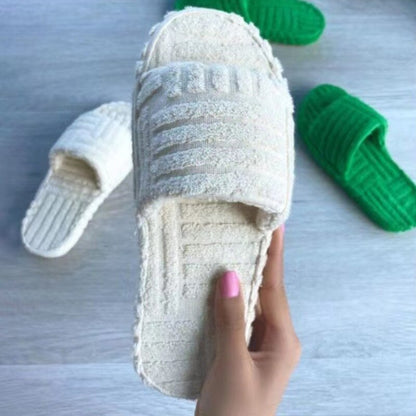 Embossed Cotton Slippers