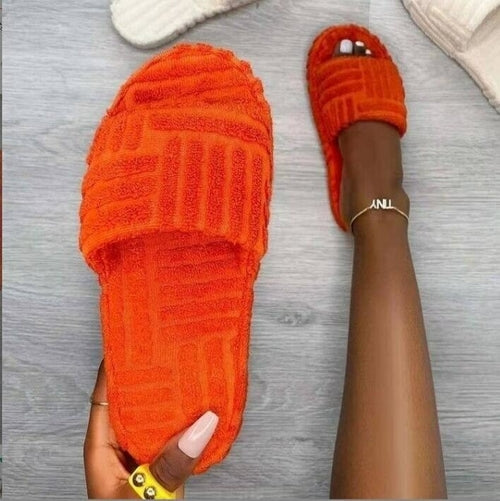 Embossed Cotton Slippers