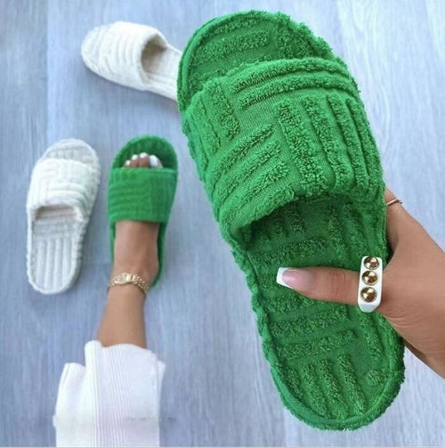 Embossed Cotton Slippers