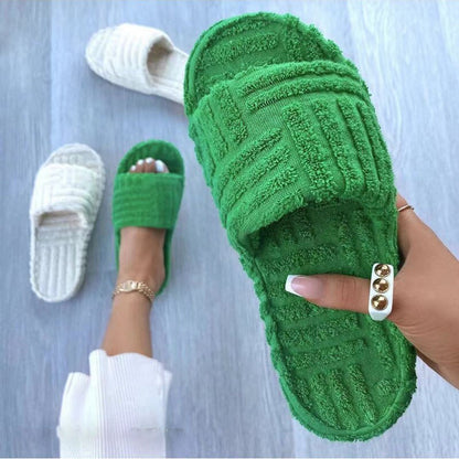 Embossed Cotton Slippers