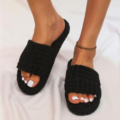 Embossed Cotton Slippers